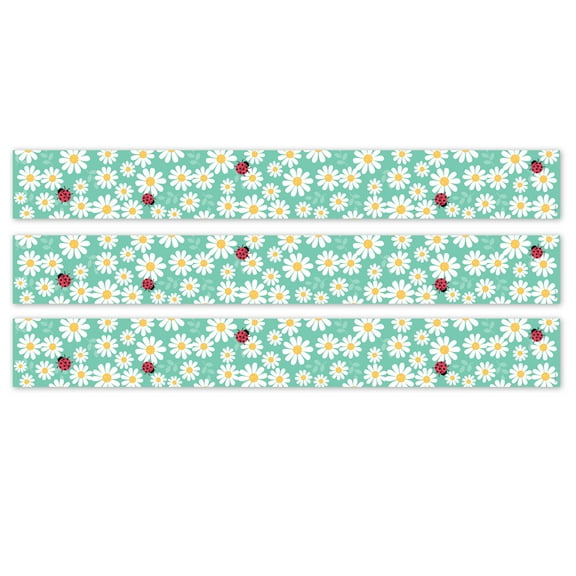 Creative Teaching Press Core Decor Daisy Bug EZ Border, Bulletin Board Border, 48 Feet Per Pack, 3 Packs