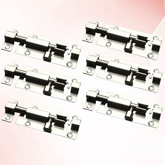 WHAMVOX 6 Pcs Sliding Door Security Bar Lock Anti-theft Latch Interior