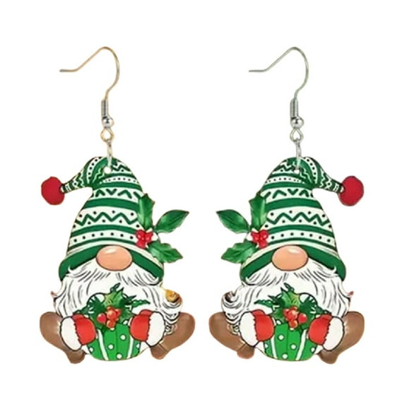 Gnome Christmas Holiday Earrings