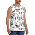 thumbnail image 2 of Balery Cute French Bulldog Men's Sleeveless Muscle Shirts Workout Tank Top, Moisture Wicking, Odor Protection-Large, 2 of 8