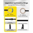 thumbnail image 2 of Anillos de gimnasia PACEARTH de madera con soporte olímpico de 680 kg, 2 of 8