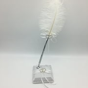 Wedding Signing Pen Feather Pen with Holder Wedding Signature Pen Set Decoration Supplies for Guest Book