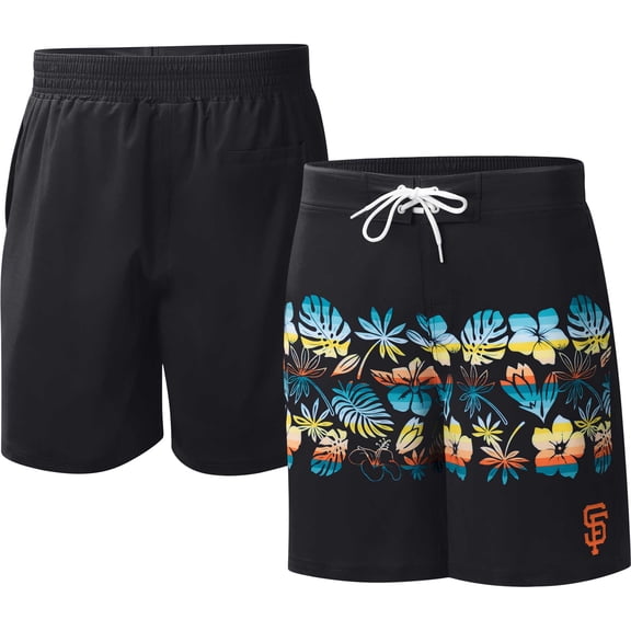 Men's G-III Sports by Carl Banks  Black San Francisco Giants Breeze Volley Swim Shorts
