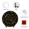 thumbnail image 4 of Zufioo Gold Pinecone Merry Christmas Print Bone China Decorative Plate, Ceramic Dinner Plate with Stand Ceramic Decoration Homewares-10in, 4 of 6