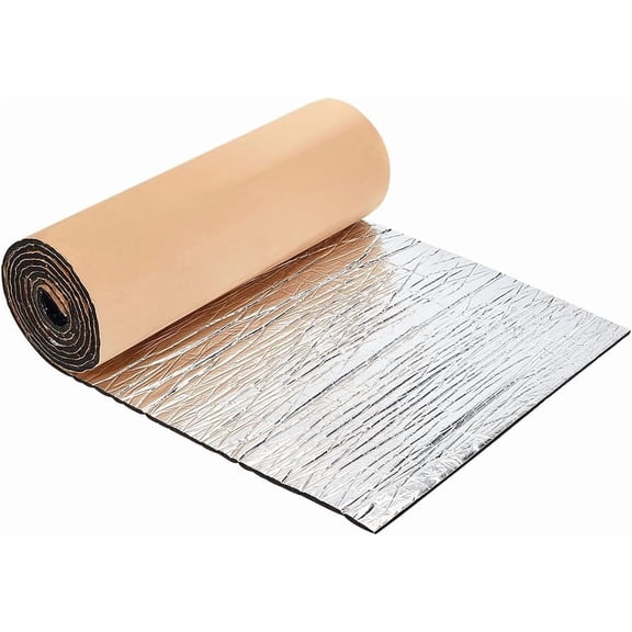78x13inch Car Sound Deadening Material Mat Car Soundproofing Material with Aluminium Foil Black Foam Shock Absorbing Mats for Doors Bonnet Floor Firewalls Black DIY