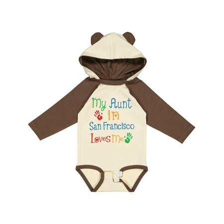

Inktastic My Aunt in San Francisco Loves Me Gift Baby Boy or Baby Girl Long Sleeve Bodysuit