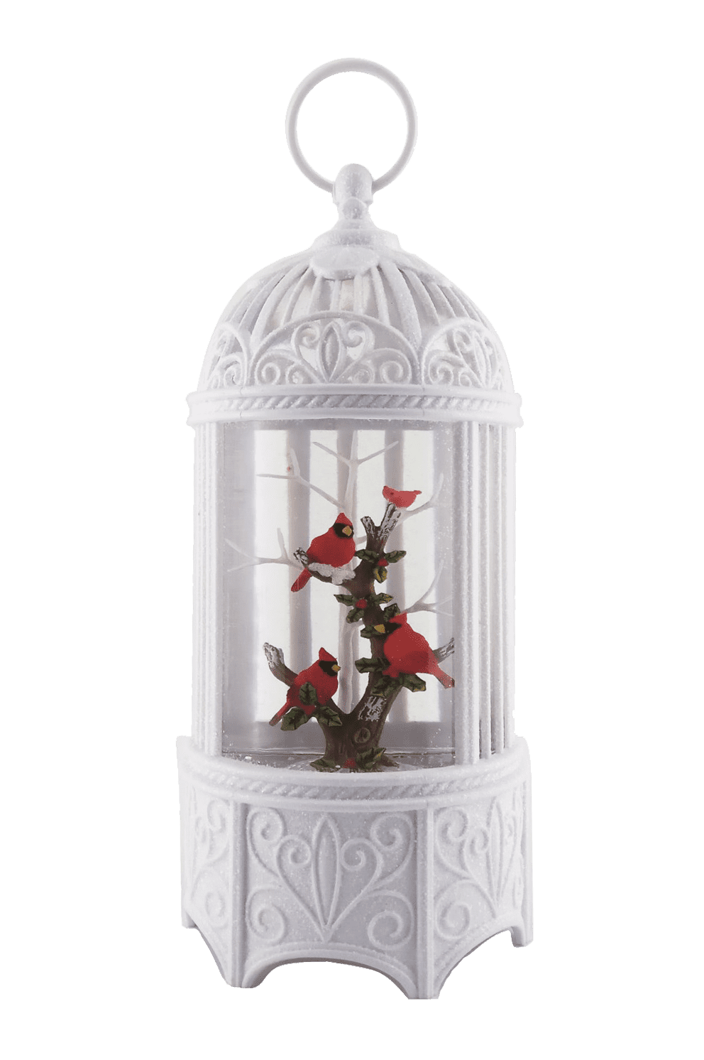Victory Creative Cardinal Bird Cage Christmas Lighted Water Globe