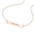 thumbnail image 2 of 14k Rose Gold Side-ways Adjustable Mini Name Plate Necklace 18 Inch Pendant Necklace for Women, 2 of 2
