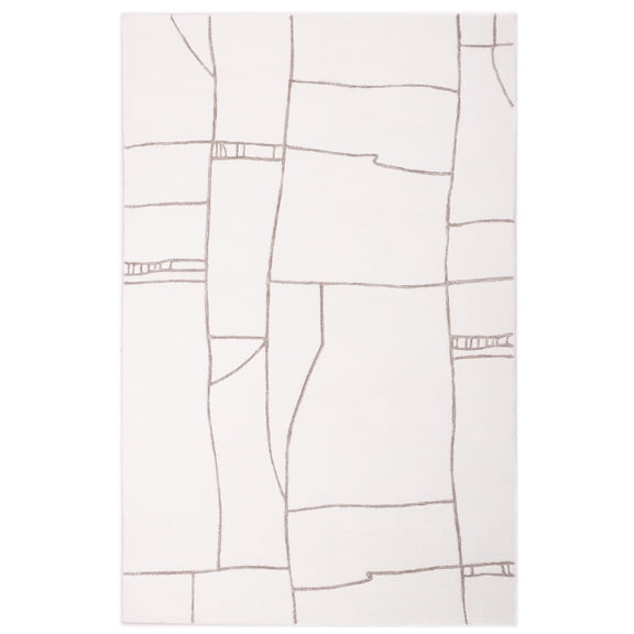 Better Homes & Gardens Dharra Hand Tufted Polyester White Area Rug, 5' x 8'