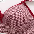 thumbnail image 4 of Fashion SMihono Push Up Bras for Women Plus Size Comfort Breathable Bra Wirefree Bra Full Coverage Everyday Bras with Support Lift Wine 42, 4 of 8