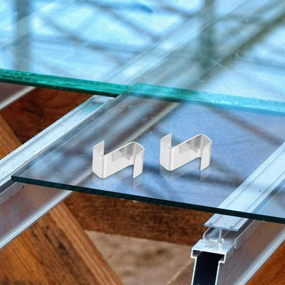 VORCOOL 25pcs Heavy Duty Stainless Steel Greenhouse Glazing Clips for Secure Fastening and Easy Installation Silver