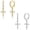 Hoop-CZ Cross-Gold-Silver, variant on 14K Gold Plated Huggie Hoop Earrings, S925 Sterling Silver Post Dangle Hoop Earrings Hypoallergenic Small Earrings with Charms Cross Bee Snake Evil Eye Star Huggie Jewelry for Women
