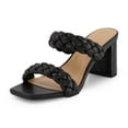 thumbnail image 3 of Dunes + CUSHIONAIRE Technology Women's Iris braided Heel Sandal +Memory Foam and Wide Widths Available, Black 12, 3 of 5
