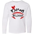 thumbnail image 3 of Inktastic Love My Bulldogs Football Long Sleeve Youth T-Shirt, 3 of 5