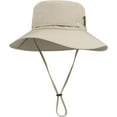 thumbnail image 2 of Kukuzhu Wide Brim Outdoor Fishing Hat Waterproof Bonnie Hats Cooling Safari Hunting Hat with Strap Mesh Bush Jungle Sun Cap, 2 of 8