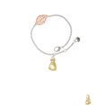 thumbnail image 2 of Delight Jewelry Goldtone Large Boxing Glove - Rose Goldtone Leaf Delicate Bracelet, 6.25+1.75", 2 of 4
