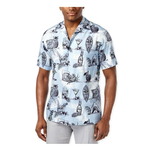 Camisa Newport Blue On The Rock para hombre azul XLT Newport Blue Button Front Walmart en linea