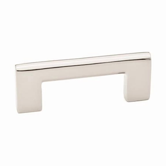 Emtek 86161US14 3 in. Trail Cabinet Pull for Center to Center, Bright Nickel