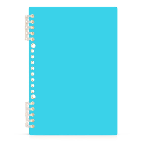 Light Blue Notebooks 1-subject Journal 60 Sheets A5 College Ruled Paper Detachable Ring 8.3"x5.7"