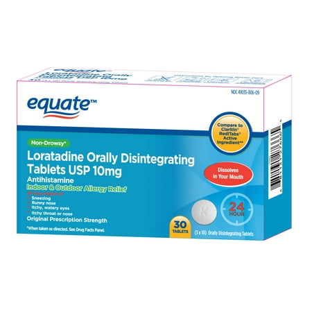 tablets disintegrating orally equate loratadine ct