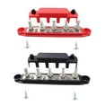 thumbnail image 1 of DYNWAVECA 2 Pieces Bus Bar Power Distribution Blocks 5 Post, 48V 300A Terminal Distribution Block for Vehicle, Marine, Boat, Trailer M8, 1 of 10
