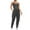Dark Gray, variant on aidice Workout Romper for Women Square Neck Sleeveless Keyhole Fitting Ruched Athletic Pants Jumpsuits