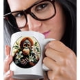 thumbnail image 2 of 3drose, Cute Baby Orang Utan Holding White Lillies, 15oz Mug, 2 of 6