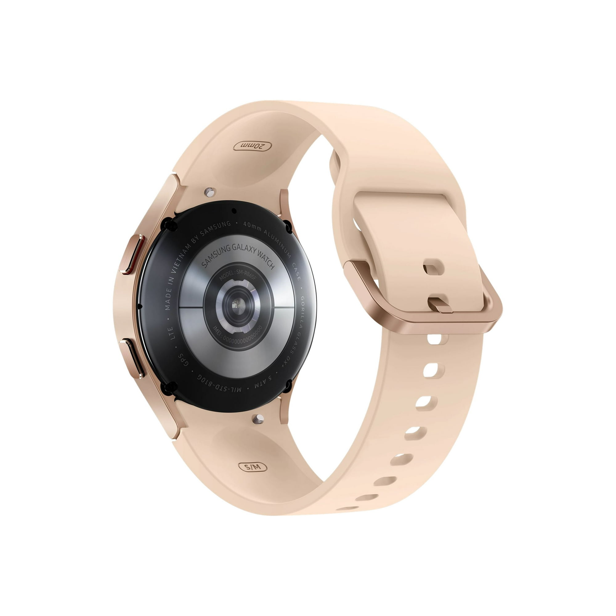 Samsung Galaxy Watch4 40 mm pink gold smart watch with sport band pink display 1.19 16 GB NFC Wi Fi Bluetooth 4G 0.91 oz Walmart