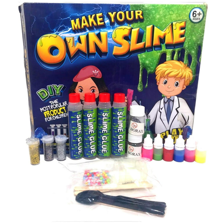 Slime Kit, DIY Make Your Own Slime, Crystal Glitter Slime Toys Gifts for  Kids 