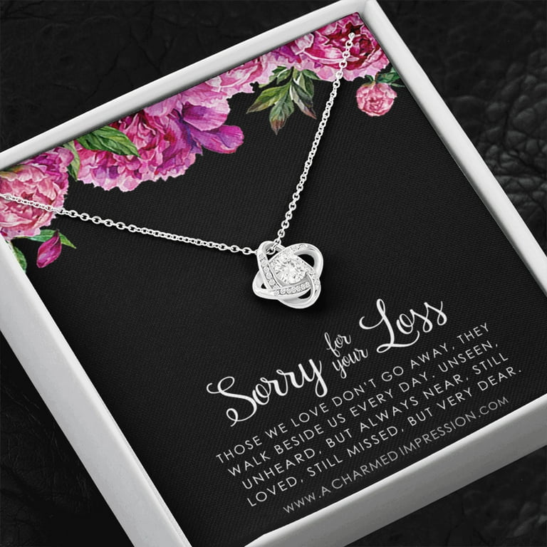 memorial necklace sympathy gifts for women loss of husband parent baby miscarry miscarriage grief remembrance jewelry in memory of Walmart
