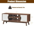 thumbnail image 3 of Topbuy TV Stand Storage Media Console for TV’s up to 50’’ Wooden Entertainment Center w/Shelves White, 3 of 6