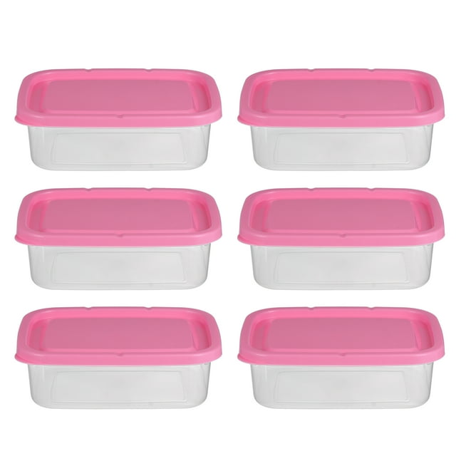 1 Set 6 Pcs 650ML Storage Boxes Fruit Vegetable Boxes Sealing Fast Food Boxes