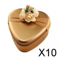 thumbnail image 1 of 10x Cajas de Recuerdos de Boda Cajas de Dulces en e Corazón Caja de Lata Vacía Cajas de Regalos Decorativas para El Día de San Valentín para Fi, 1 of 10
