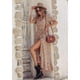 thumbnail image 5 of Vestido Floral de Verano PRETTYGARDEN XL Cruzado con Escote en V y Largo Maxi, 5 of 8