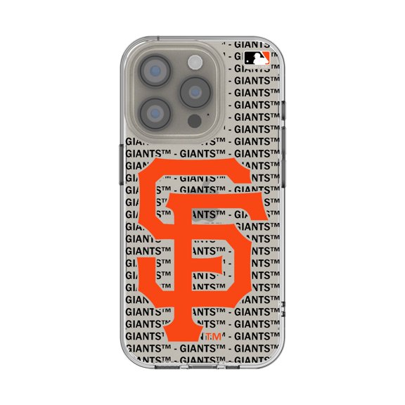 San Francisco Giants Text Backdrop Clear iPhone Case