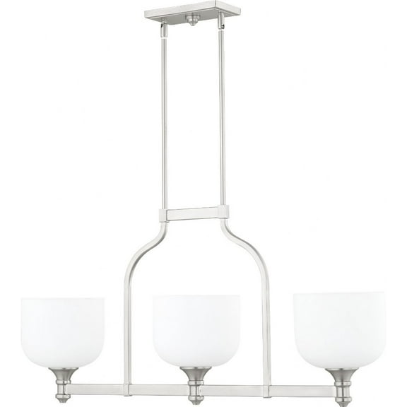 Quorum Lighting Richmond Glass Satin Nickel 3-Light 18 Pendant