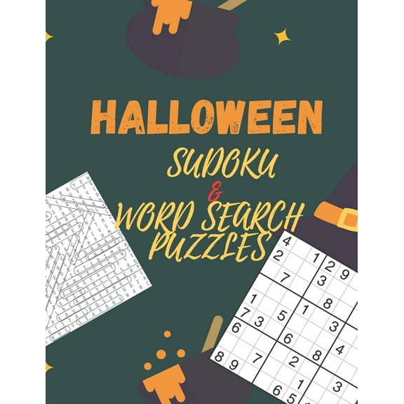Halloween Sudoku & Word Search Pozzles: Sudoku Puzzles Activities Book for Kids - easy sudoku puzzles - Word Search Puzz, (Paperback)
