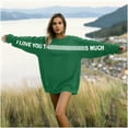 thumbnail image 5 of Funny Valentines Day Shirt for Couples, I Love You This Much Matching Sweatshirts Oversized Long Sleeve Pullover Cute Valentine's Day Outfits, 5 of 8