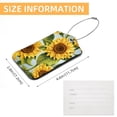 thumbnail image 5 of Square PU Leather Luggage Tags - 2 Pack with Privacy Cover and Stainless Steel Ring - Suitable for Travel, Backpack, Handbag - Suitcase Tags, Travel Tag Sunflower, 5 of 7