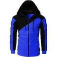 AnuYalue Full Zip Hoodies for Men Trendy Color Block Slim Fit Hoodies