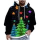 thumbnail image 2 of Sudadera con capucha para hombre, estilo casual, con cuello redondo, estampado de árbol de Navidad, manga larga, blusa de poliéster, 2 of 5