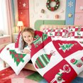 thumbnail image 3 of Manfei Merry Xmas Full Size Comforter Sets,Modern Christmas Snowflake Bedding Comforter Set,Xmas Reversible,3-Piece,1 Comforter and 2 Pillowcases, 3 of 7