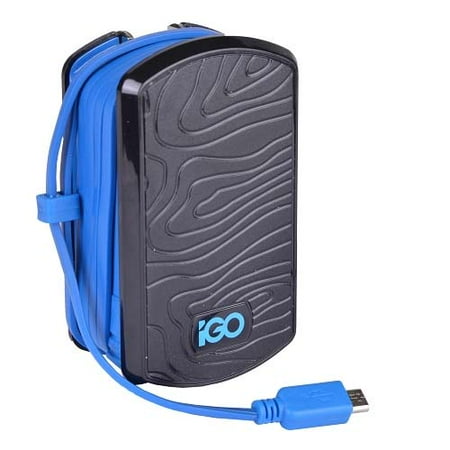 Igo Car Charger - iGo PS00304-0008 Black & Blue Micro USB 2.0 Wall Charger for Smartphones