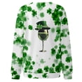thumbnail image 4 of Xuyuer Women's Round Neck St. Patrick's Day Printed Long Sleeve Shirts Sweatshirt - Festive Holiday Graphic Pullover Top for Seasonal Parties, Gift Exchanges and Cozy Spring Summer Wear, 4 of 5