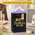 thumbnail image 6 of Cheinxy 7"/11"/13" Happy Birthday Gift Bag with Tissue Paper and Greeting Card for Birthday Party,Birthday Gift Bag Set for Men Women Boys Girls, 6 of 8