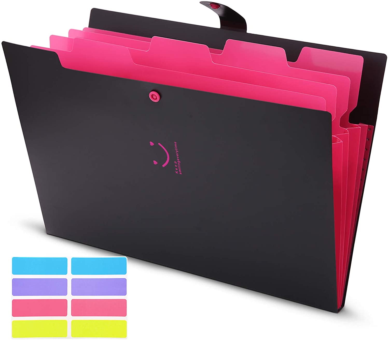 A4 Neon Document Folder with Elastic Cord 