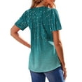 thumbnail image 6 of Fantaslook Blouses for Women Dressy Casual V Neck Pleated Tunic Tops Summer Short Sleeve Boho Shirts, 6 of 9