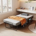 thumbnail image 2 of Twin Size Foldable Bed with Memory Foam Mattress for Adults, 75 x 38 Inch Portable Rollaway Guest Bed with Metal Frame, 2 of 8