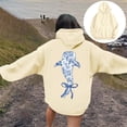 thumbnail image 2 of Bibifish Hoodies For Women Fashion Preppy Shark Graphic Print Hoodies Fall Oversized Hoodies Casual Long Sleeve Pockets Tops, 2 of 7