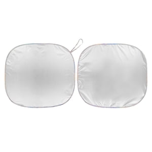 Auto Drive Universal Windshield Sunshade White 2-Pack